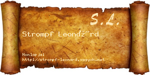 Strompf Leonárd névjegykártya