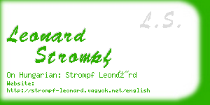 leonard strompf business card
